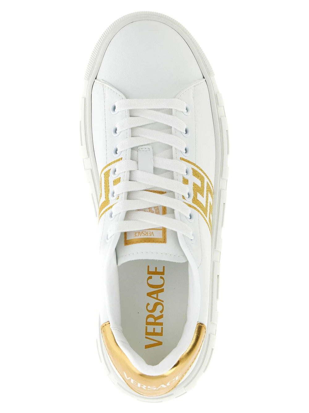 Versace Gold Nylon Platform Sneakers