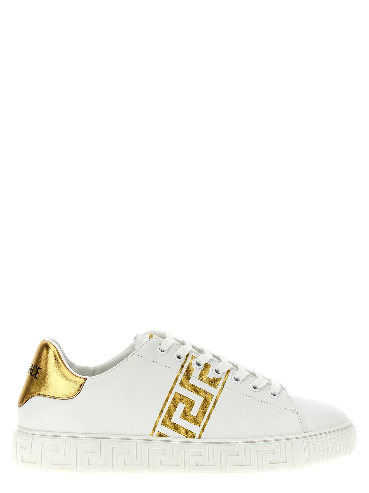 Versace Guld Polyamid Lave Top Sneakers