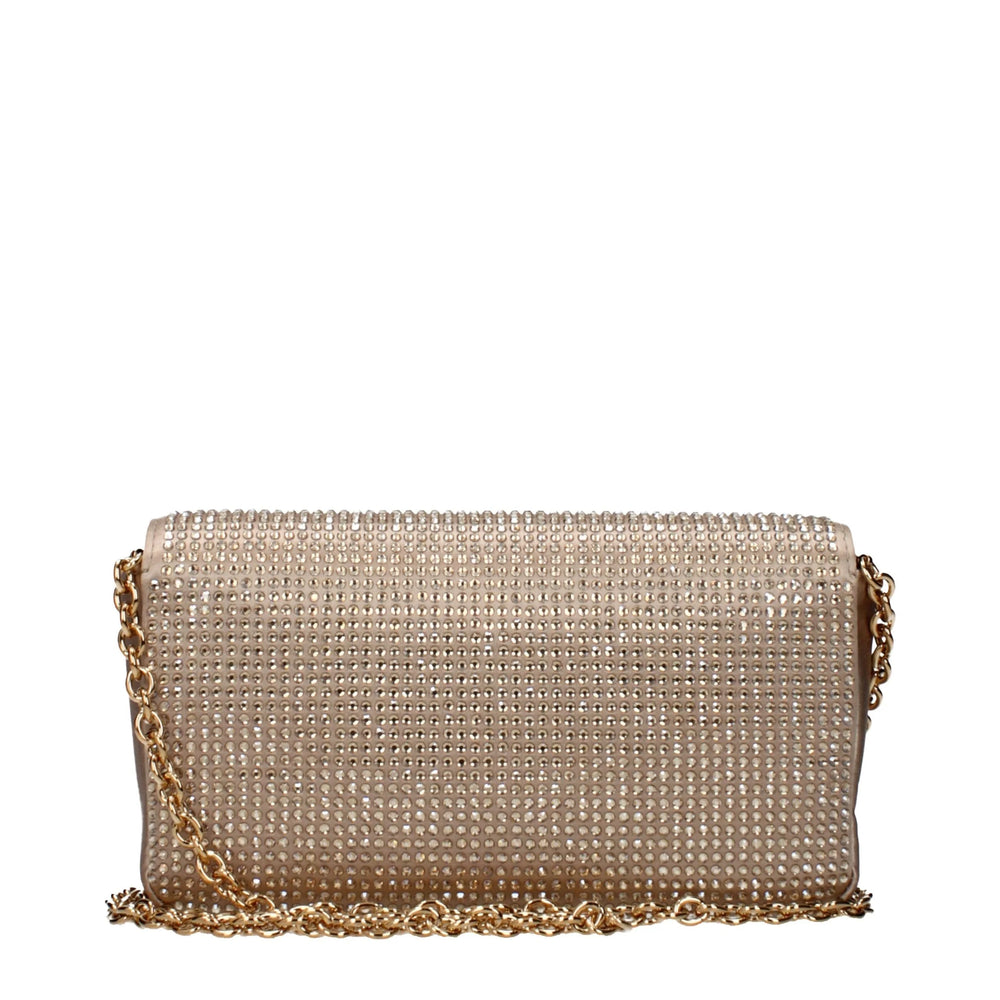 Versace Gold Satin Clutch Bag
