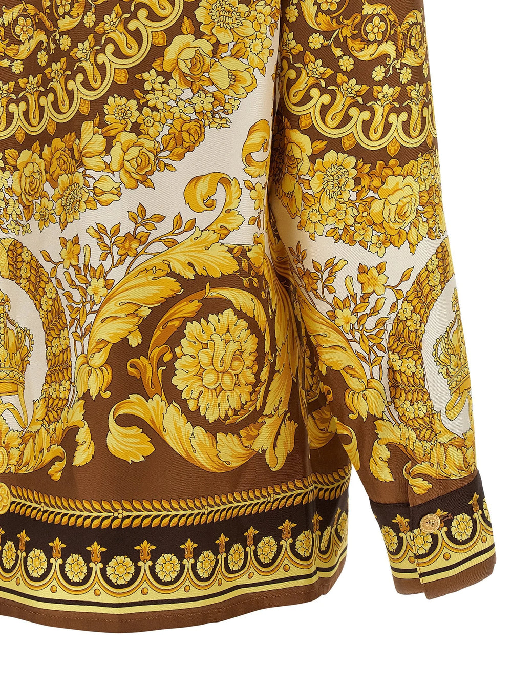 Versace Gold Silk Blouse - IT40