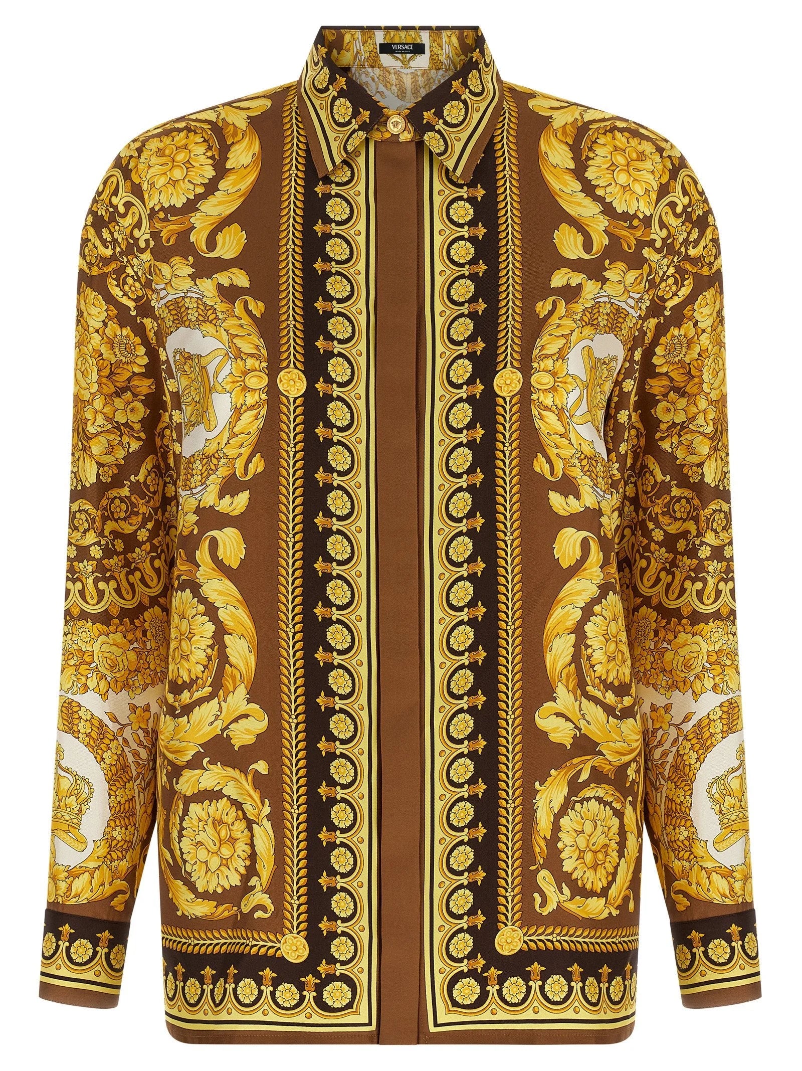 Versace Gold Silk Blouse - IT40
