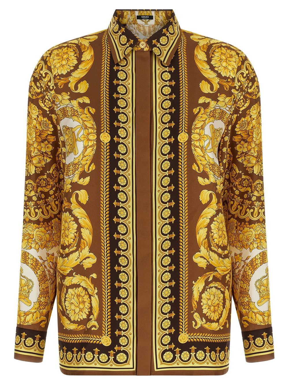 Versace Gold Silk Blouse - IT40