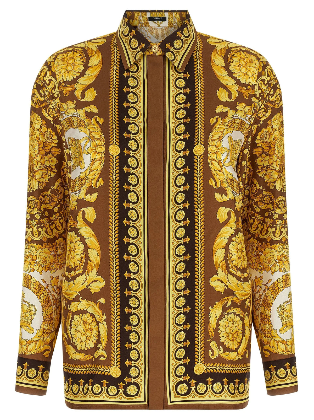 Versace Gold Silk Blouse - IT40