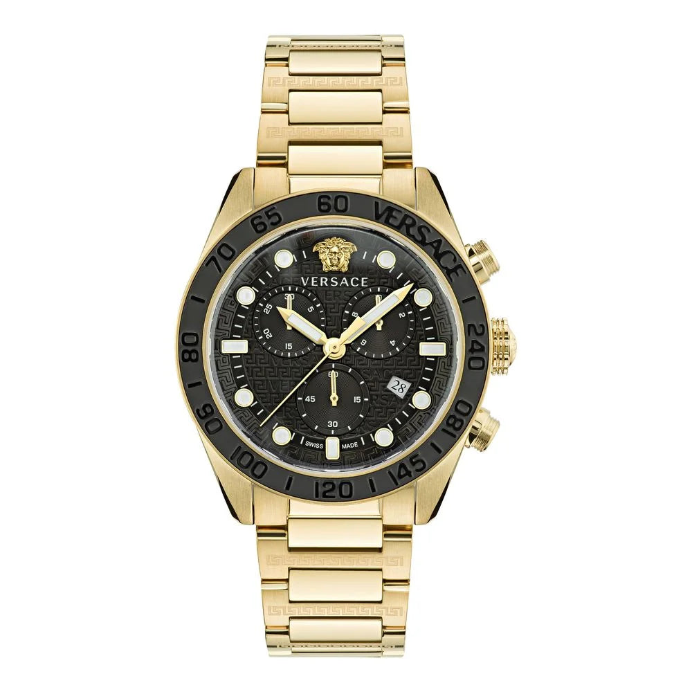Versace Gold Stainless Steel Dress Watch