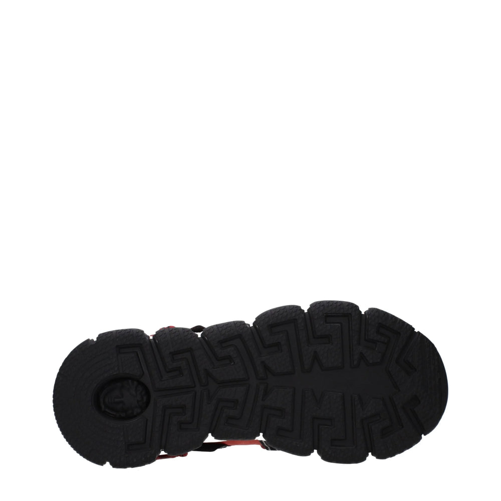 Versace Gray Leather Chunky Sneakers