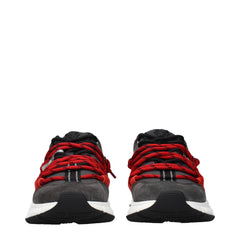 Versace Gray Leather Chunky Sneakers