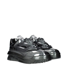 Versace Gray Leather Chunky Sneakers - EU42.5/US9.5