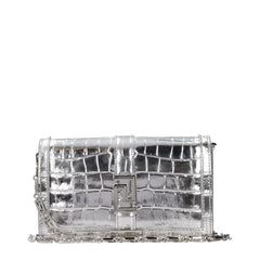 Versace Gray Leather Crossbody Bag