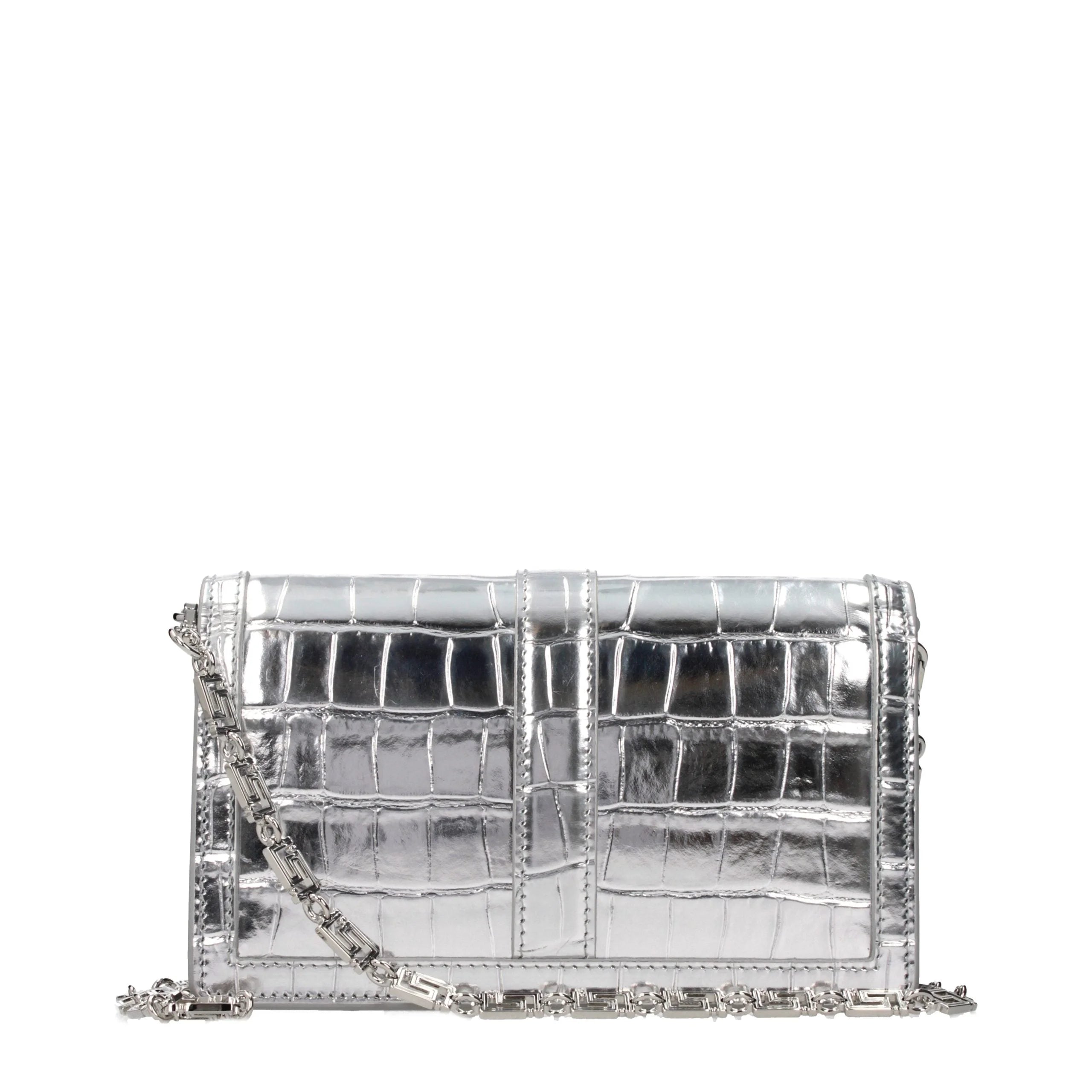 Versace Gray Leather Crossbody Bag