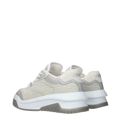 Versace Gray Leather Low Top Sneakers - EU40/US7