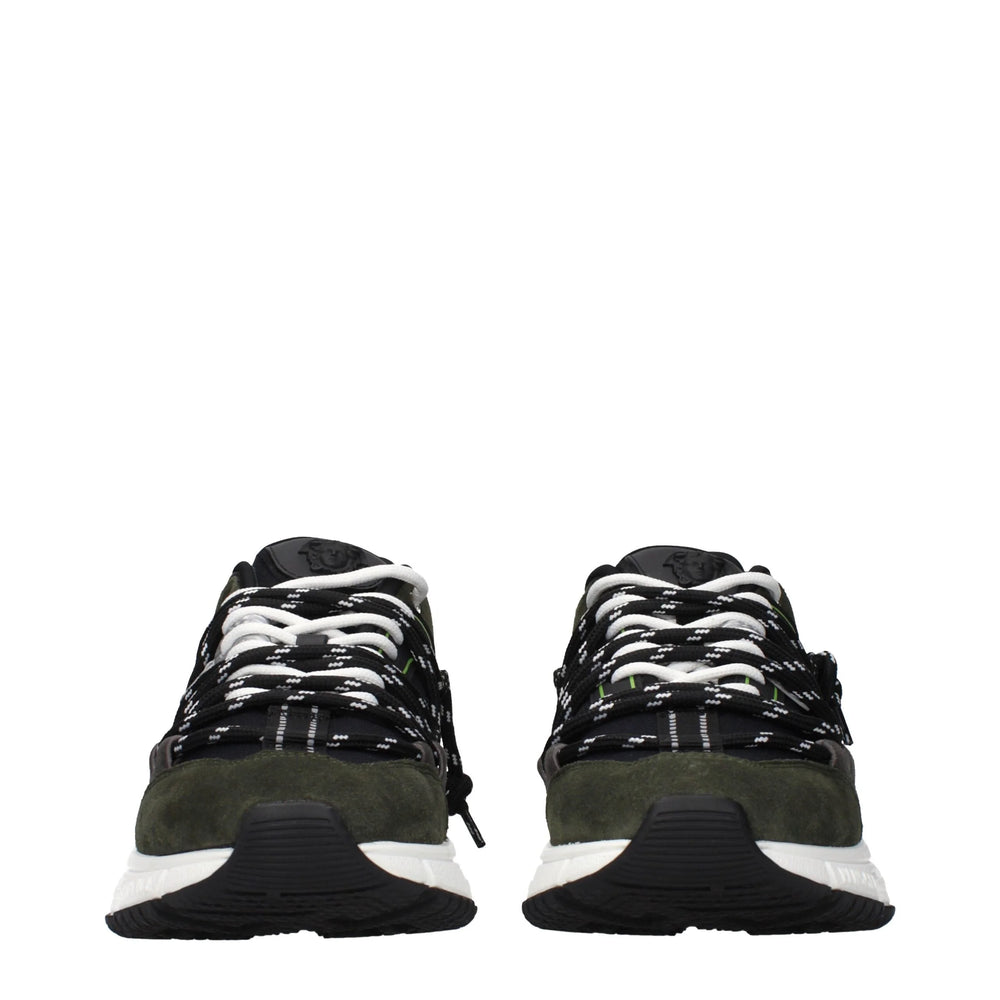 Versace Gray Leather Sneakers