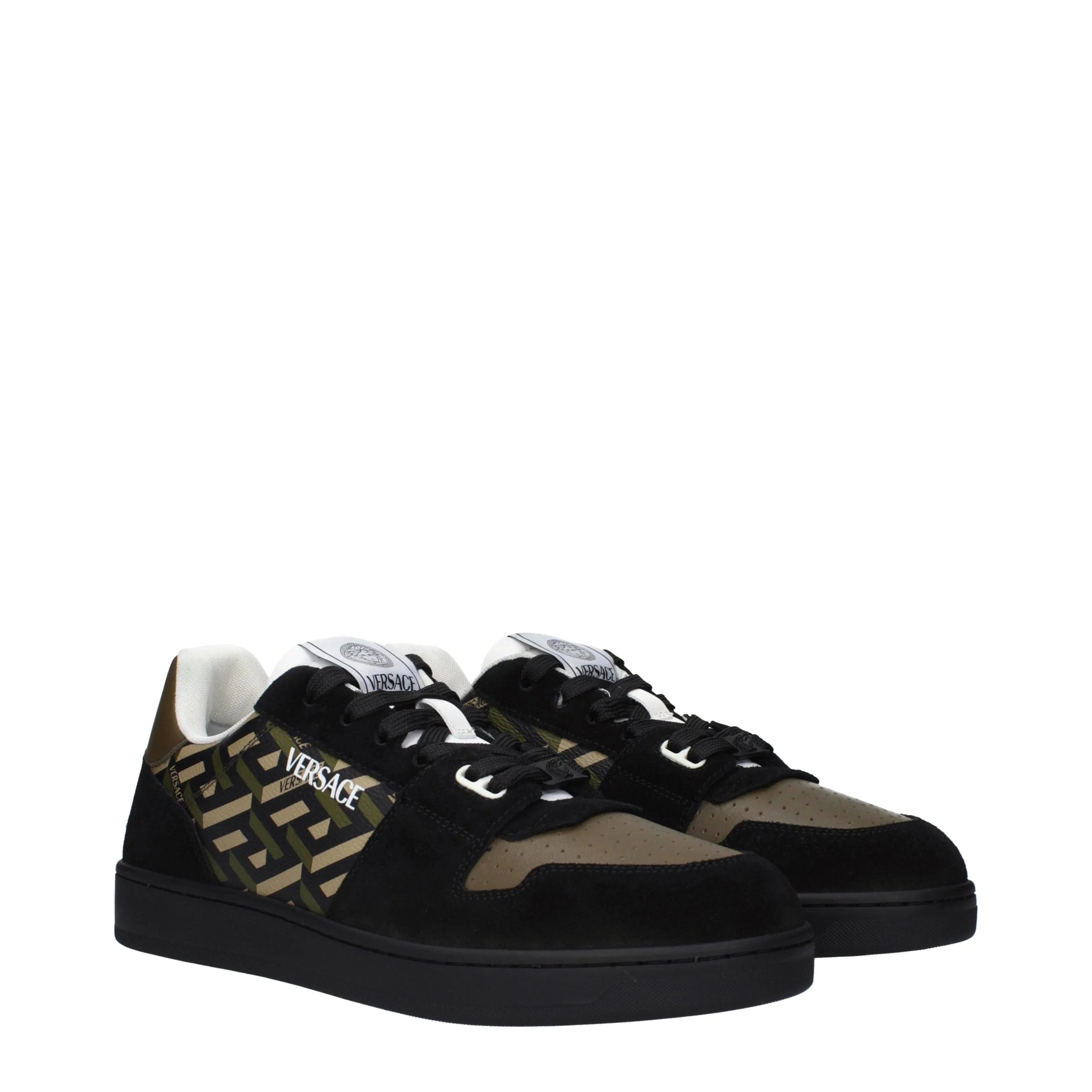 Versace Green Fabric Low Top Sneakers - EU43/US10