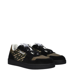 Versace Green Fabric Low Top Sneakers - EU43/US10