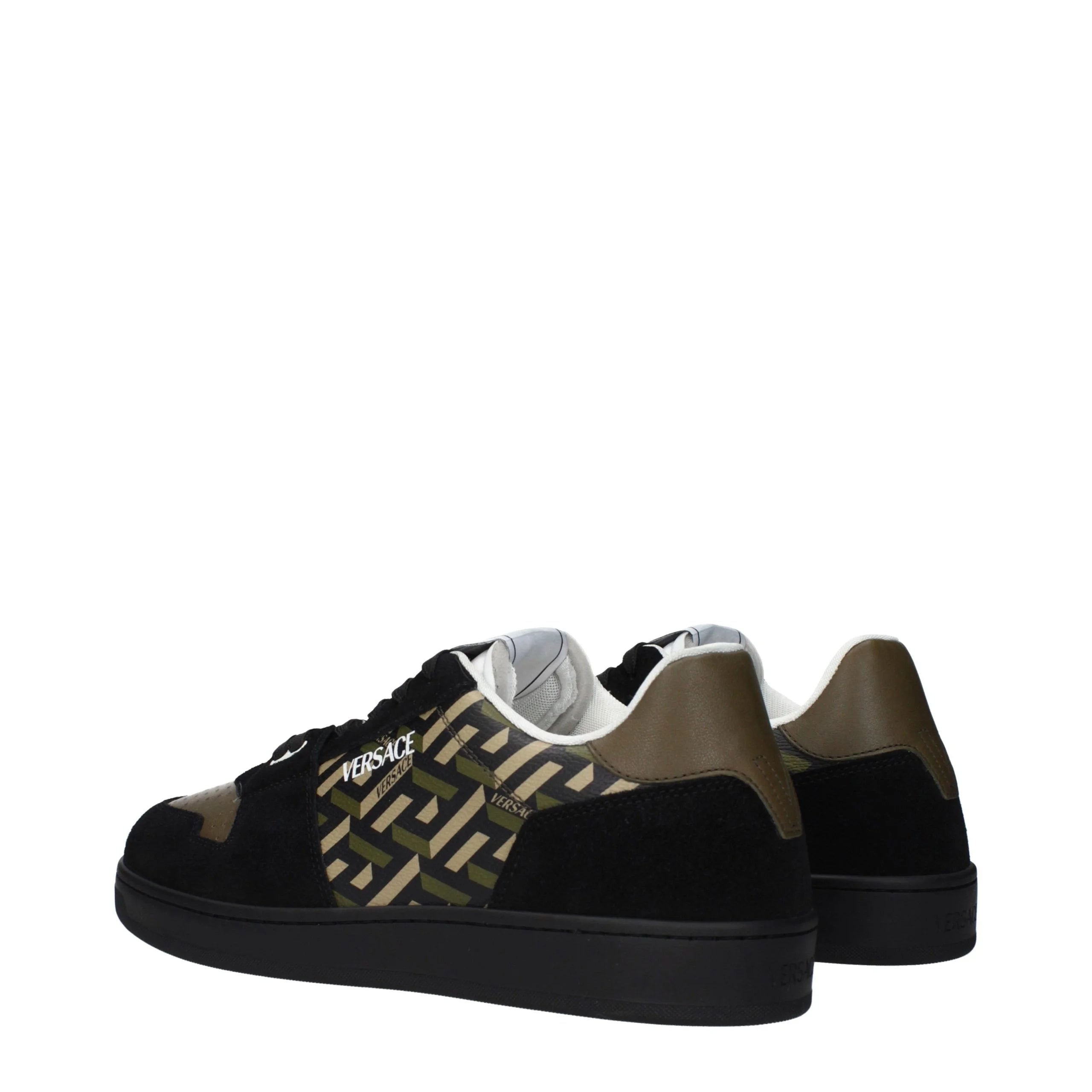 Versace Green Fabric Low Top Sneakers - EU43/US10