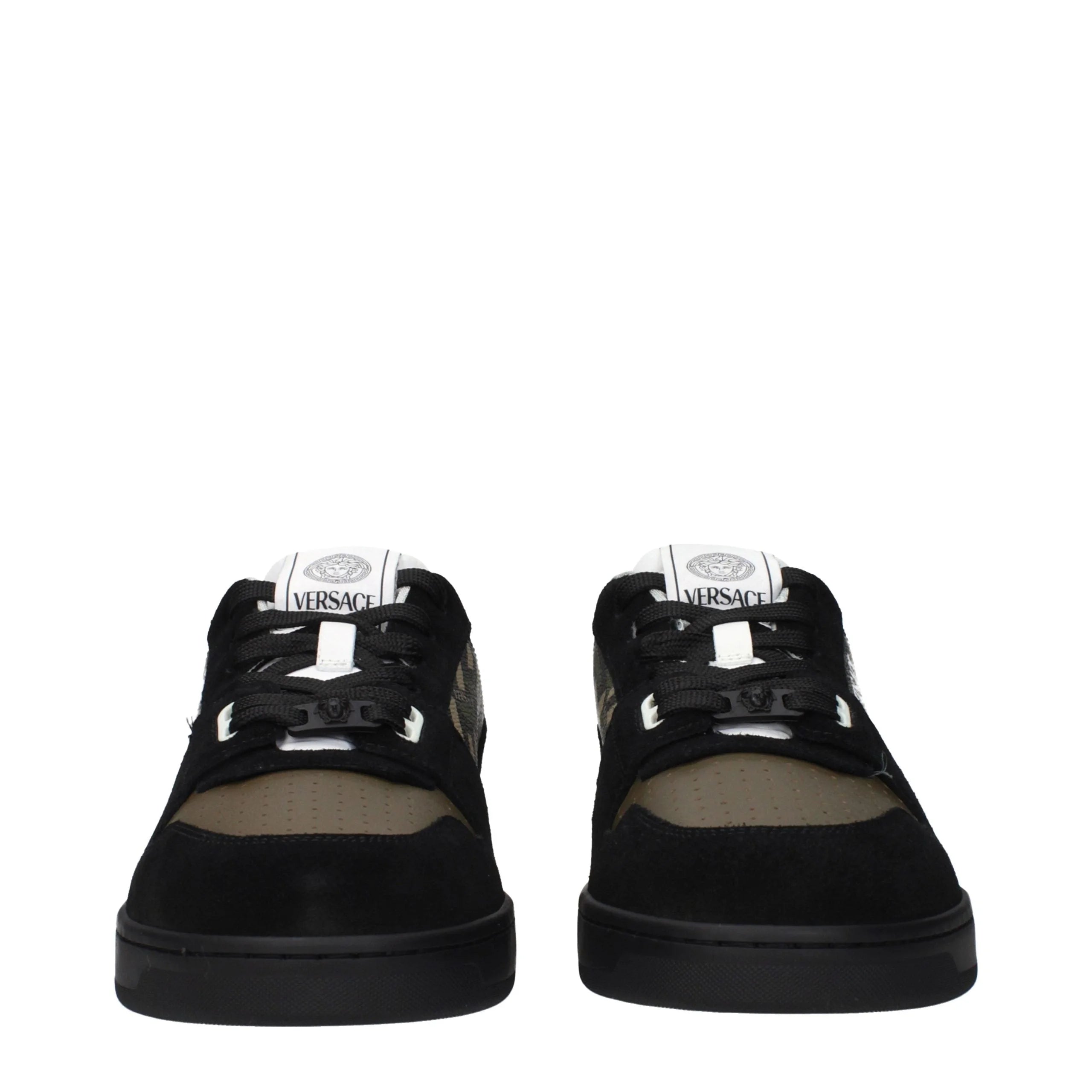 Versace Green Fabric Low Top Sneakers - EU43/US10