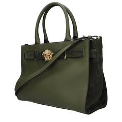 Versace Green Leather Handbag