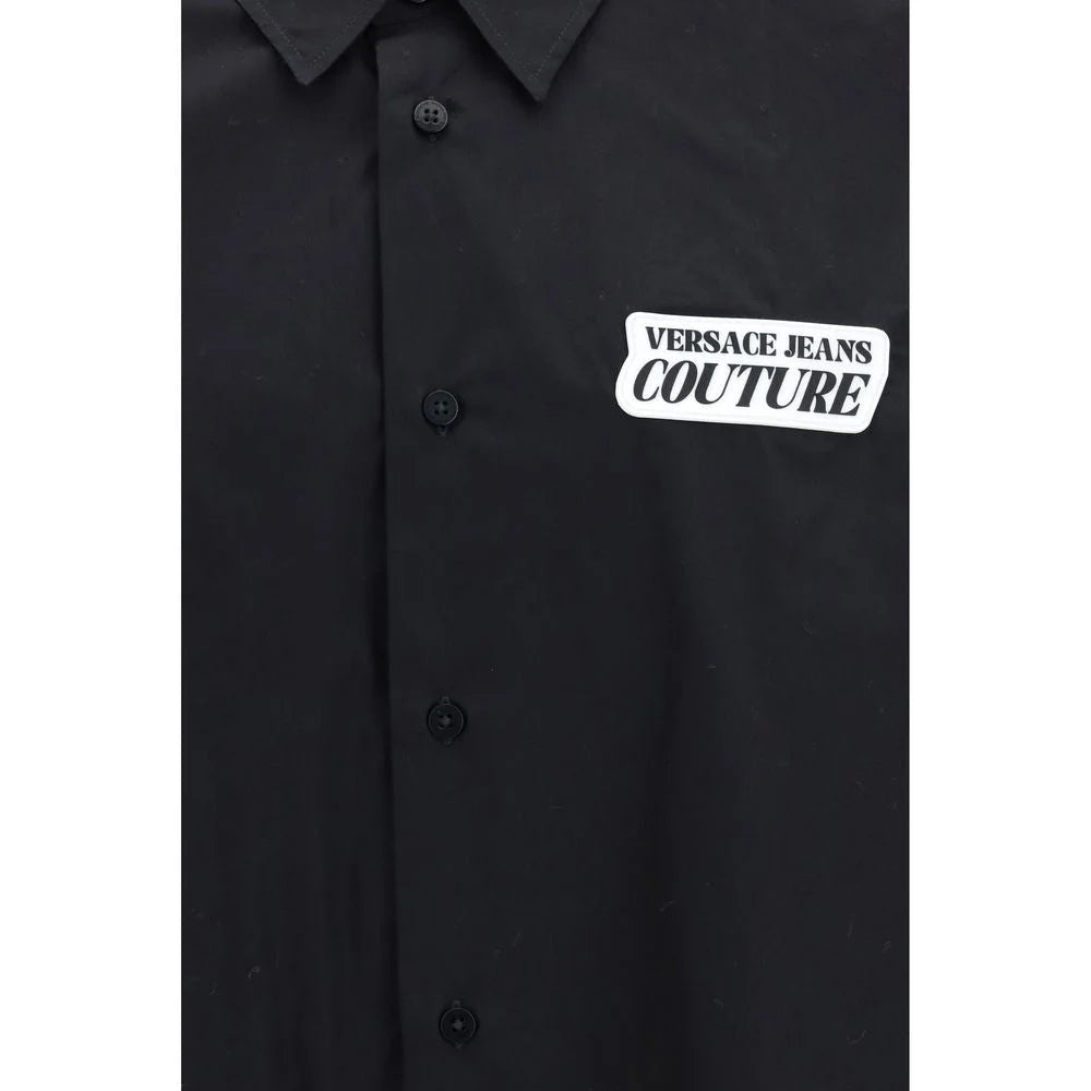 Versace Jeans Black Cotton Dress Shirt - IT50 | L