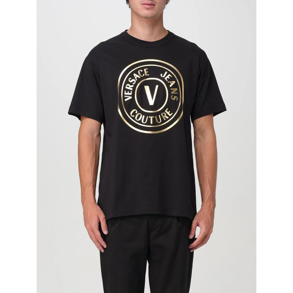Versace Jeans Black Cotton T-Shirt - XL
