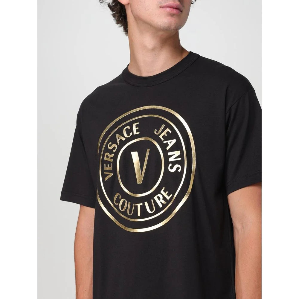 Versace Jeans Black Cotton T-Shirt - XL