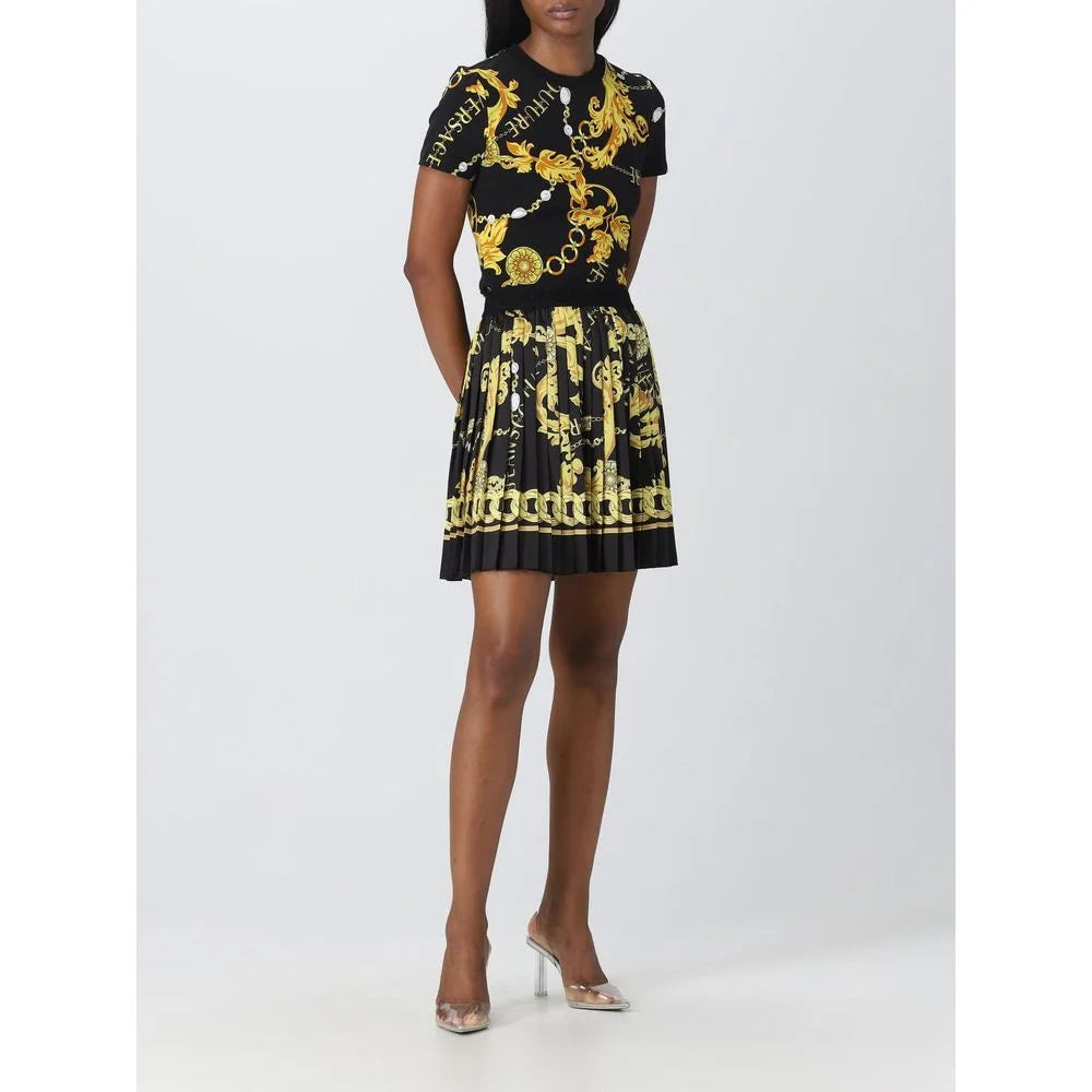 Versace Jeans Black Cotton T-Shirt - XXS