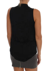 Versace Jeans Black Sleeveless Viscose Blouse Top - IT42|M - Blouses