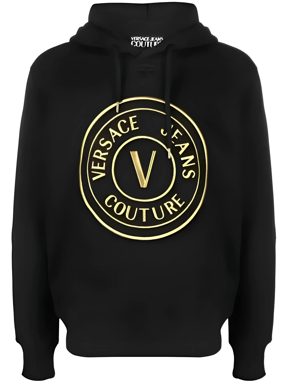 Versace Jeans Chic Black Hooded Sweatshirt - Hoodies