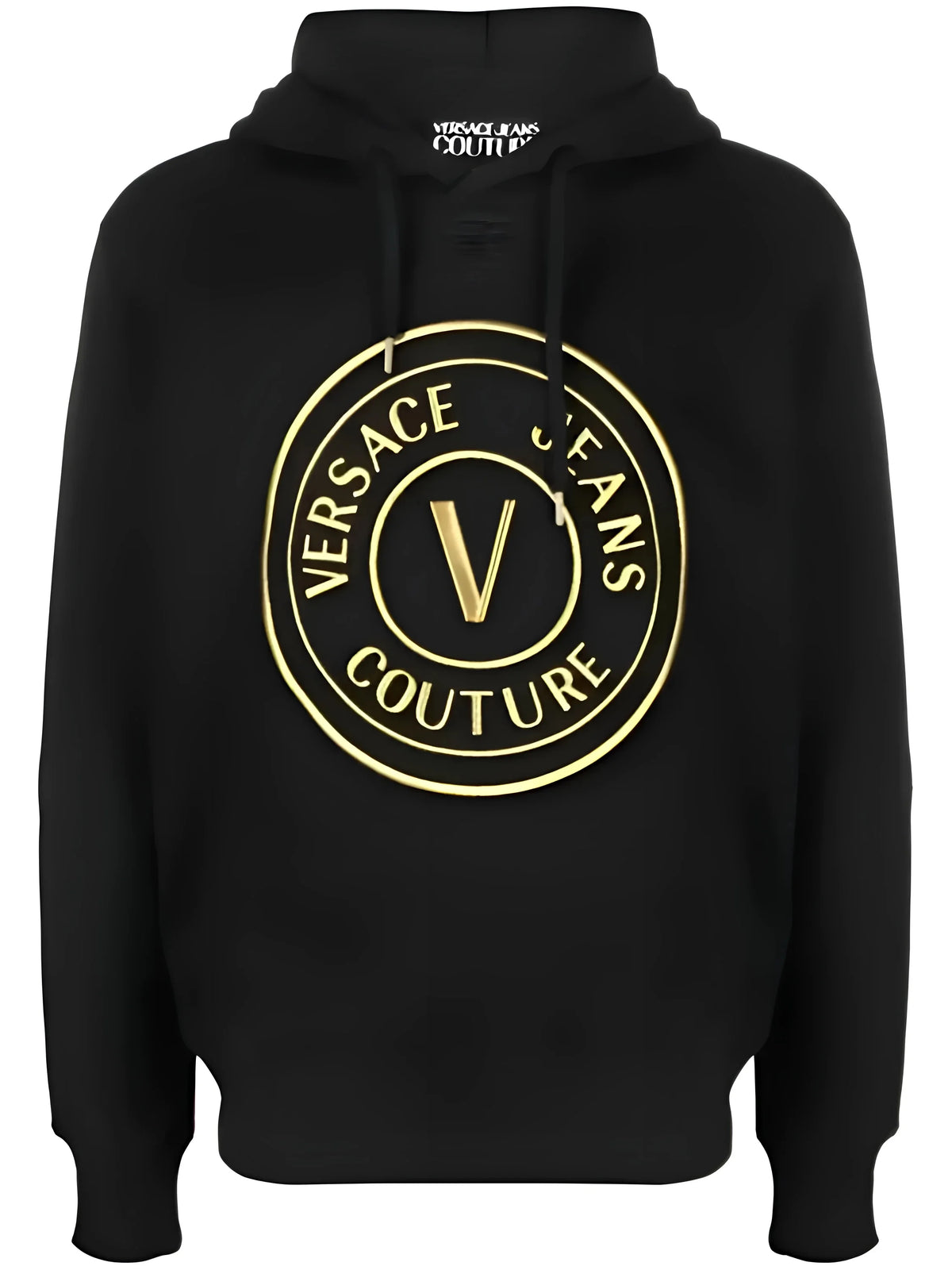 Versace Jeans Chic Black Hooded Sweatshirt - Hoodies