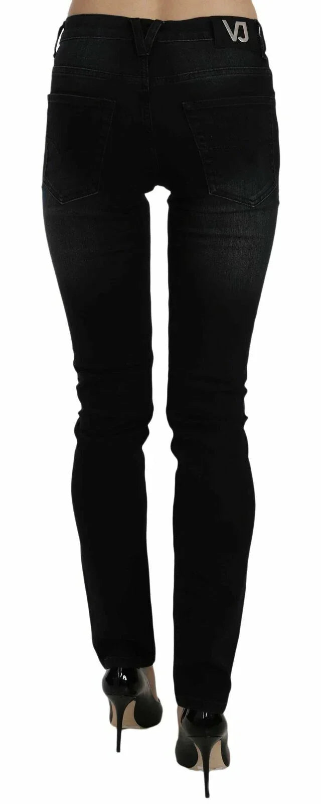 Versace Jeans Couture Dark Black Dora Slim Fit Denim Pants - W36