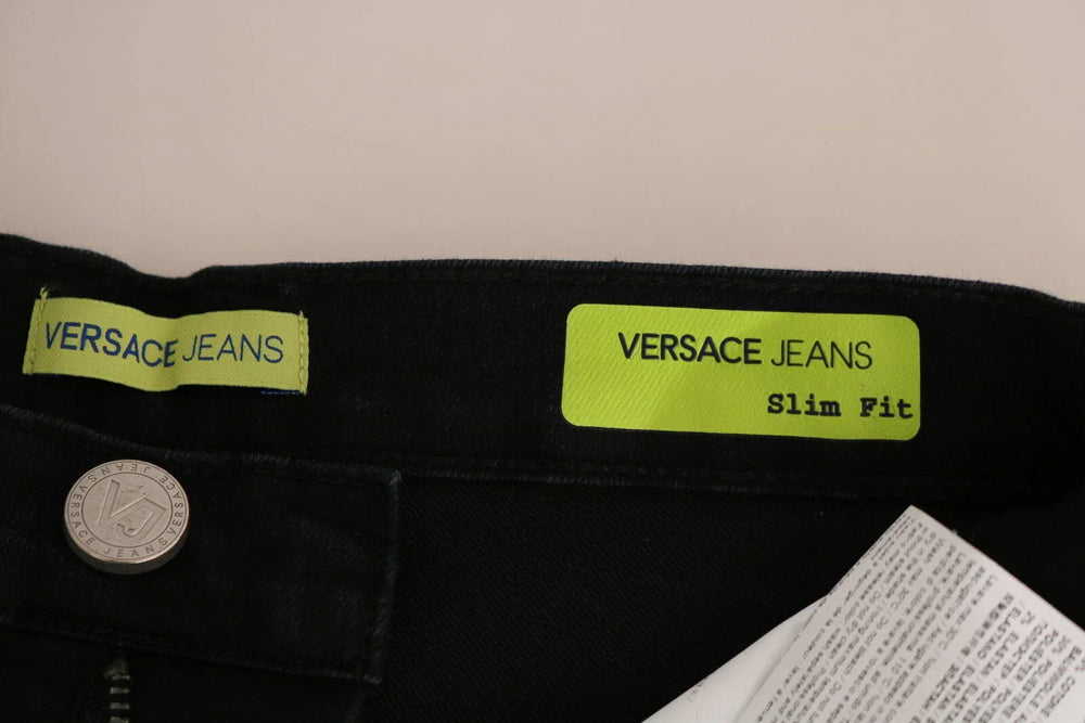 Versace Jeans Couture Dark Black Dora Slim Fit Denim Pants - W36