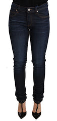 Versace Jeans Dark Blue Cotton Low Waist Skinny Denim Jeans - W36 - Jeans