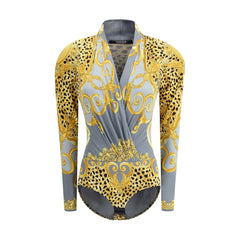 Versace Leopard draped Bodysuit - IT40 | M
