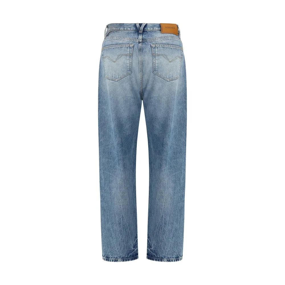 Versace Light Blue Cotton Jeans Denim