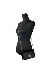 Versace Mini Chain Black Crossbody Wallet Bag