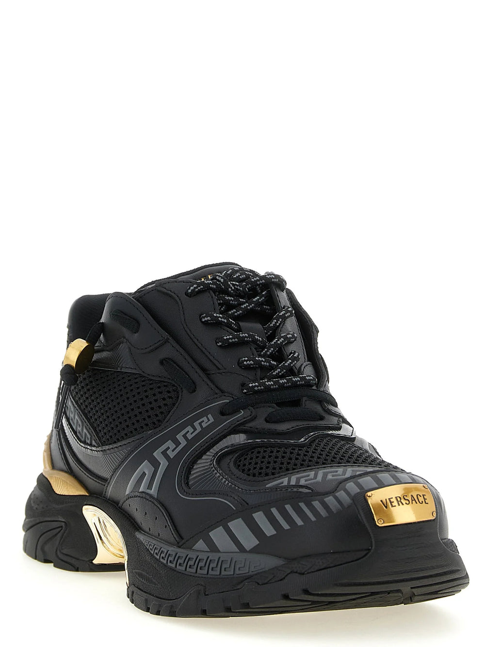 Versace Multicolor Calfskin Athletic Sneakers - EU 41 | US 8