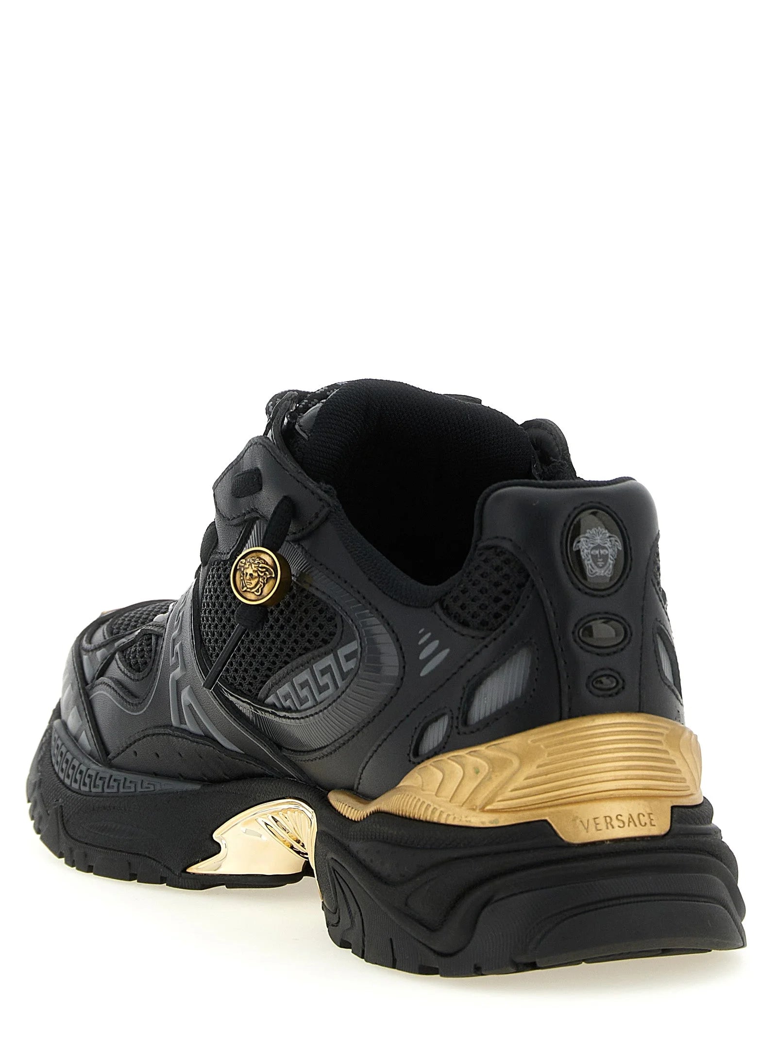 Versace Multicolor Calfskin Athletic Sneakers - EU 41 | US 8