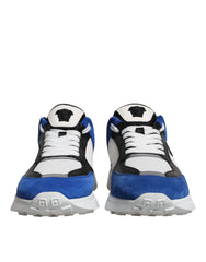 Versace Multicolor Canvas Quad Fabric Medusa Low Top Sneakers Shoes - Sneakers