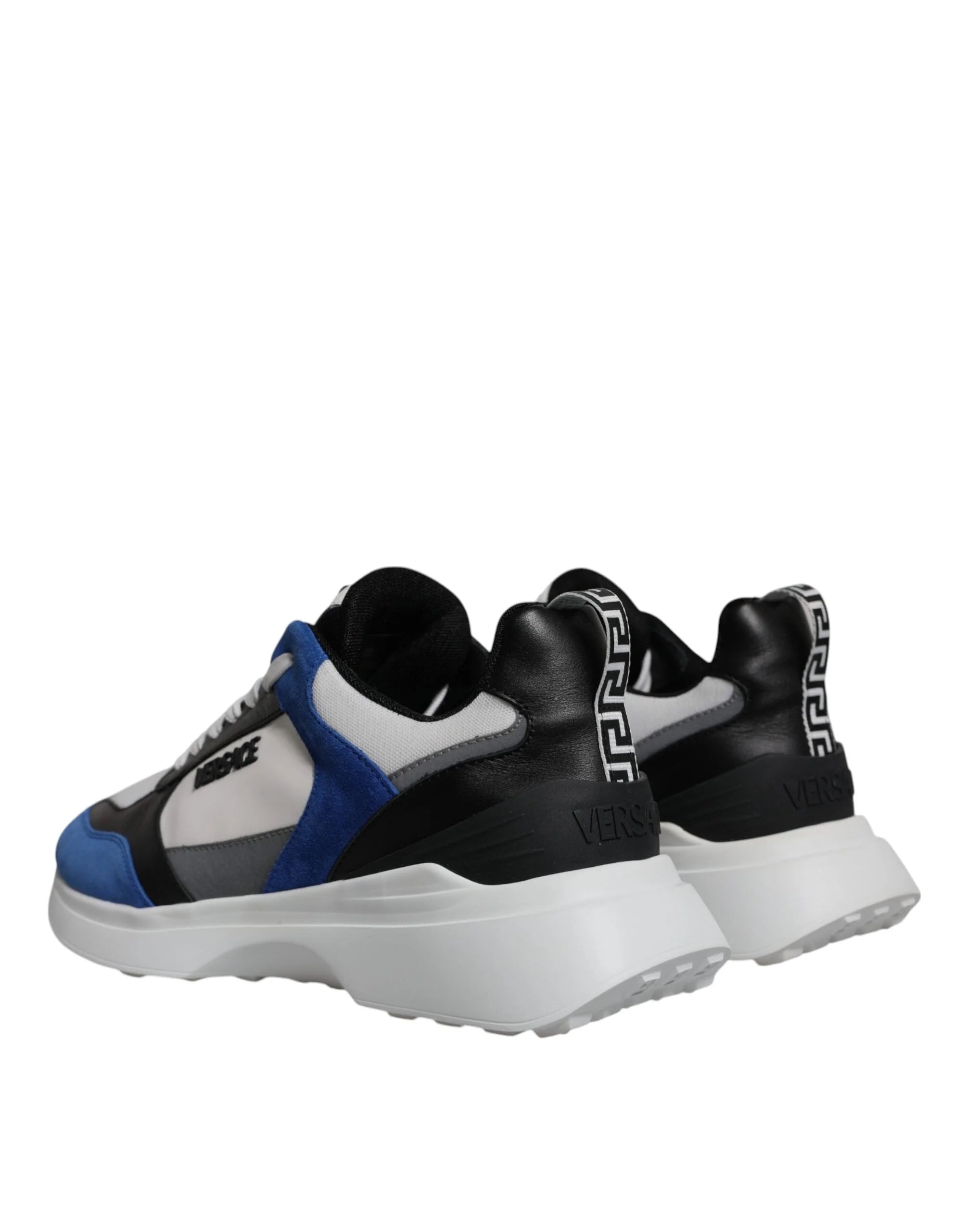 Versace Multicolor Canvas Quad Fabric Medusa Low Top Sneakers Shoes - Sneakers