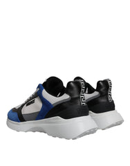 Versace Multicolor Canvas Quad Fabric Medusa Low Top Sneakers Shoes - Sneakers