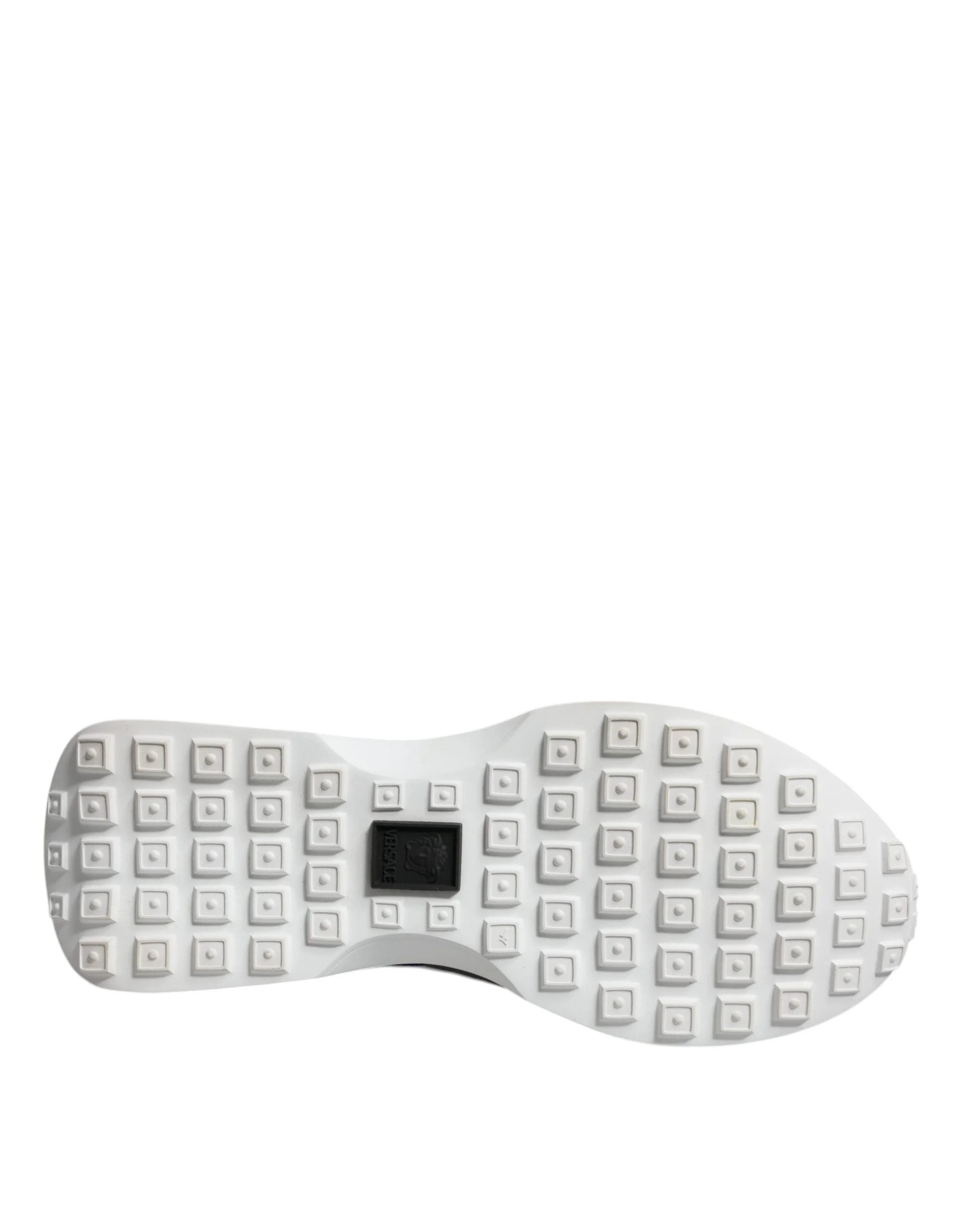 Versace Multicolor Canvas Quad Fabric Medusa Low Top Sneakers Shoes - Sneakers