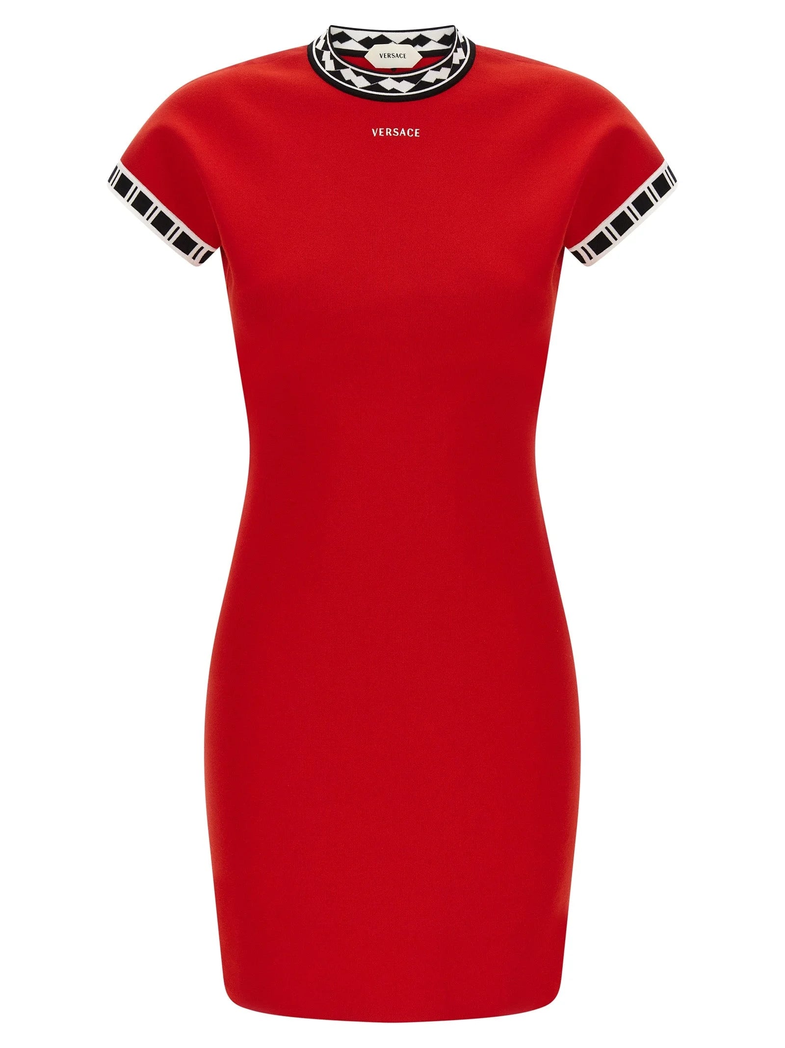 Versace Multicolor Cotton Short Dress