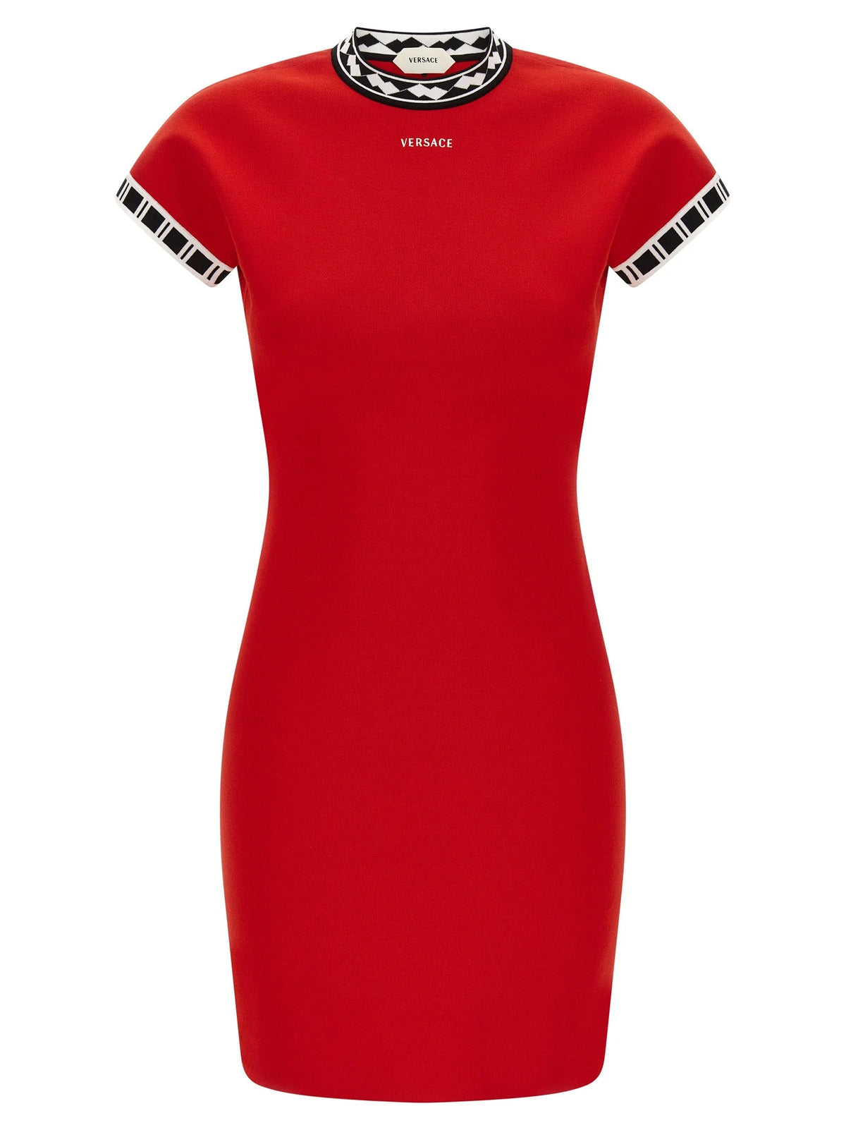 Versace Multicolor Cotton Short Dress