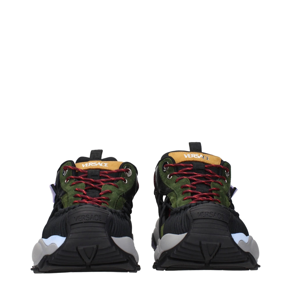 Versace Multicolor Leather Athletic Sneakers