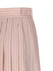 Versace Multicolor Silk Long Skirt
