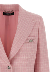 Versace Multicolor Virgin Wool Blazer - IT38