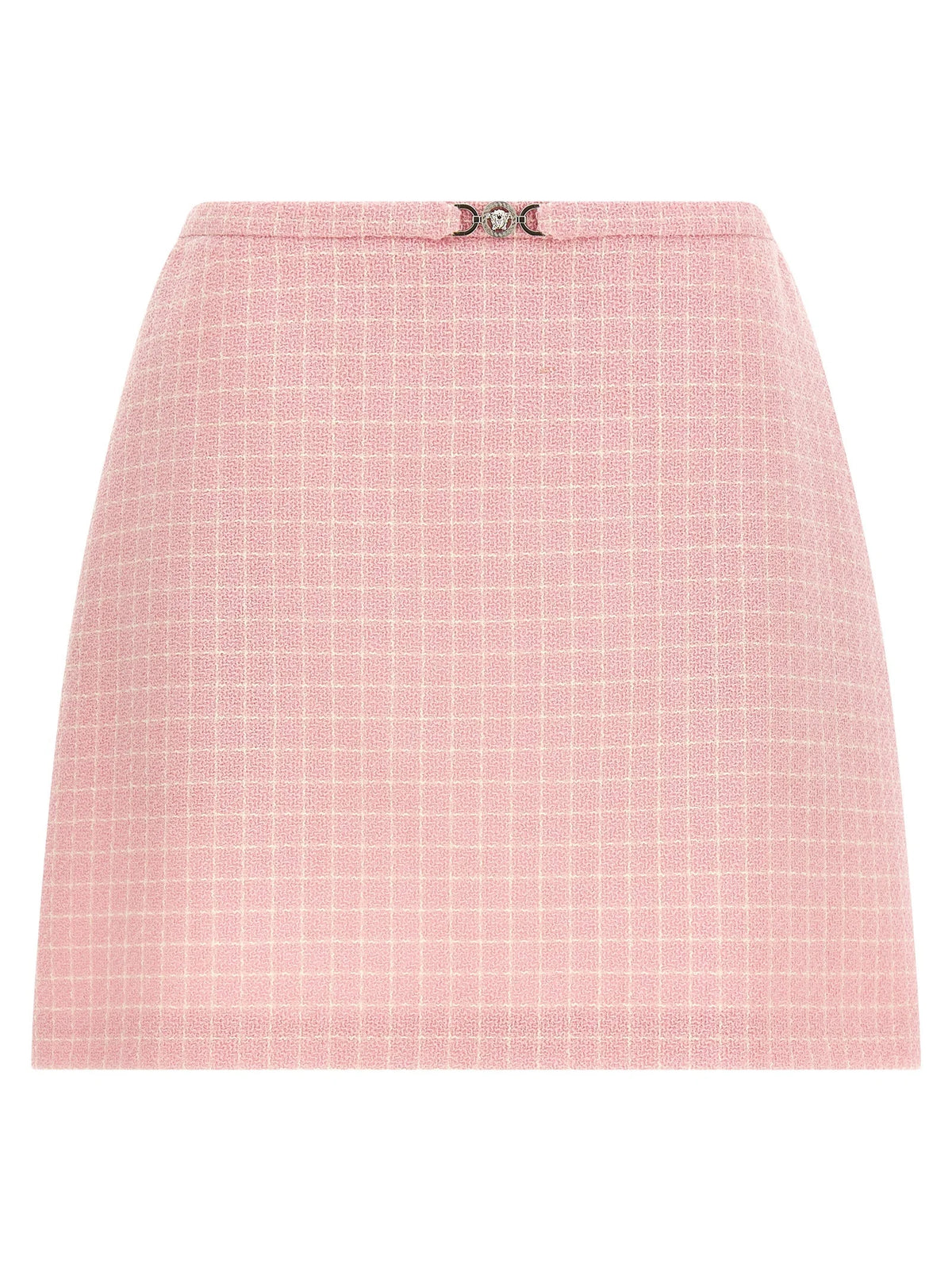 Versace Multicolor Virgin Wool Long Skirt