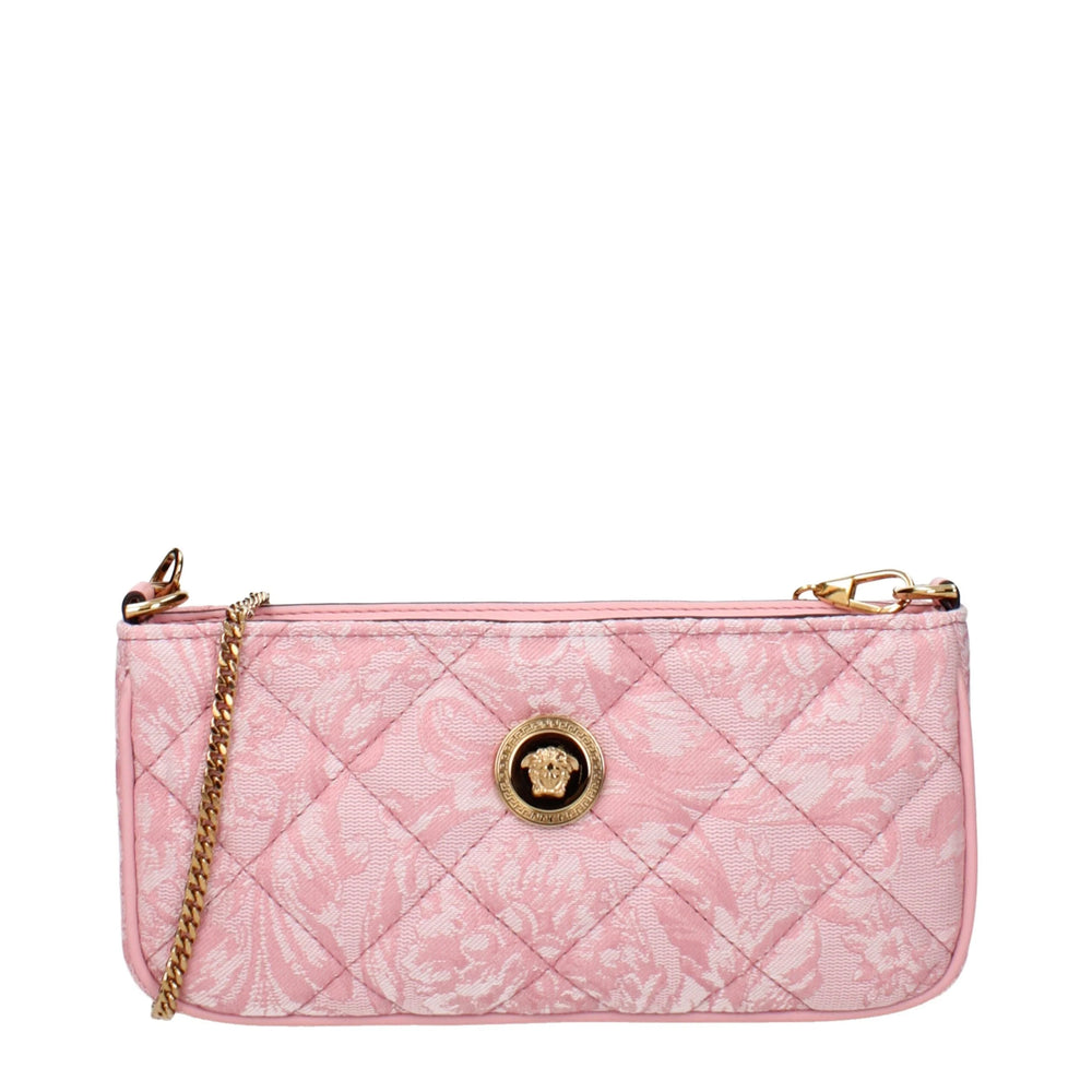 Versace Pink Fabric Crossbody Bag