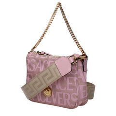 Versace Pink Fabric Handbags