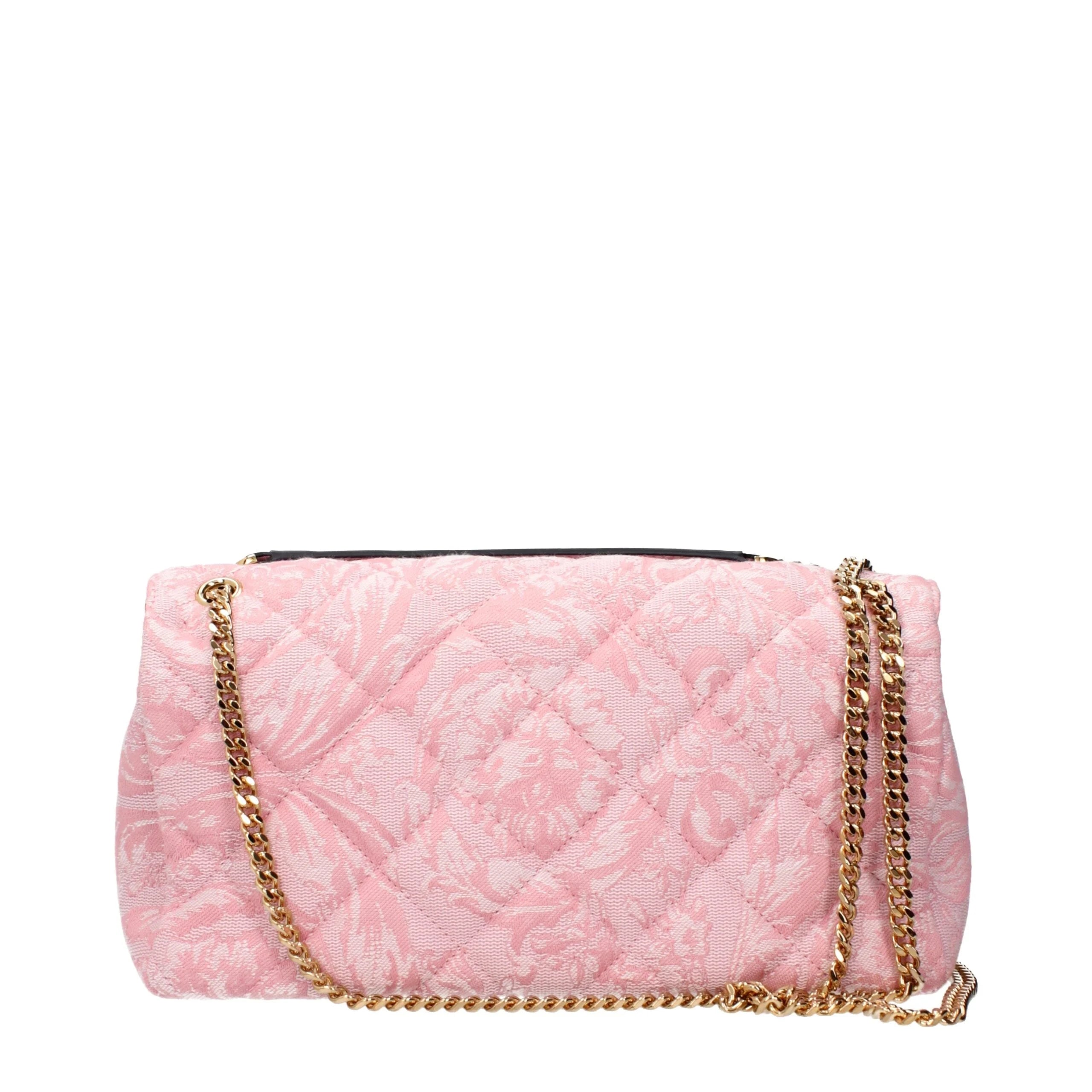 Sac bandoulière en tissu rose Versace
