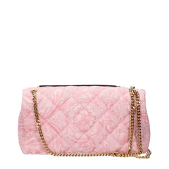 Sac bandoulière en tissu rose Versace