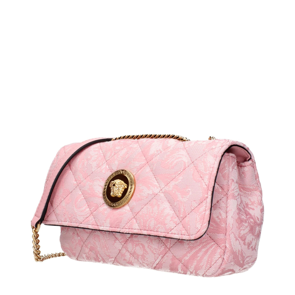 Versace Pink Fabric Shoulder Bags